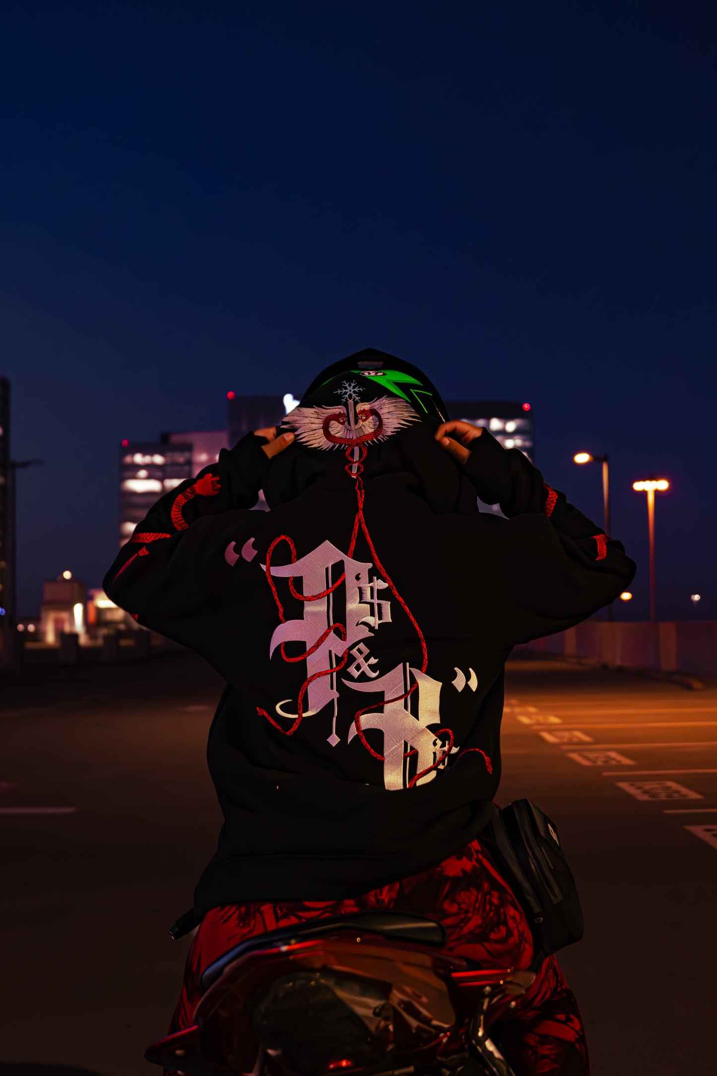 “P’$ N K’$” Hoodie [red snake]